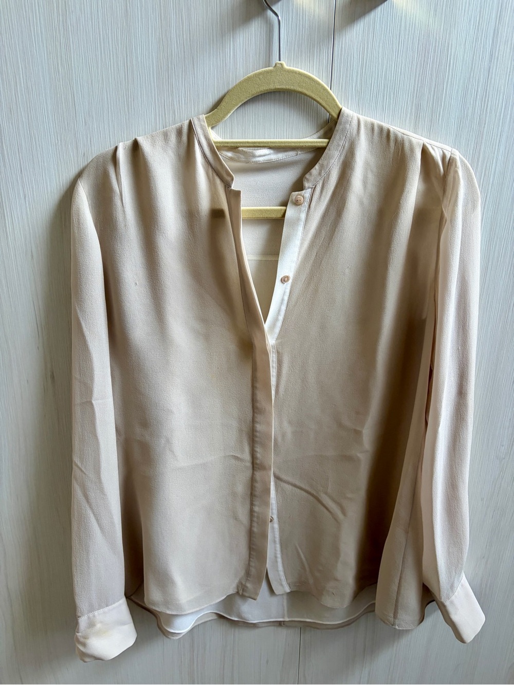 Sheer Cream blouse size 6